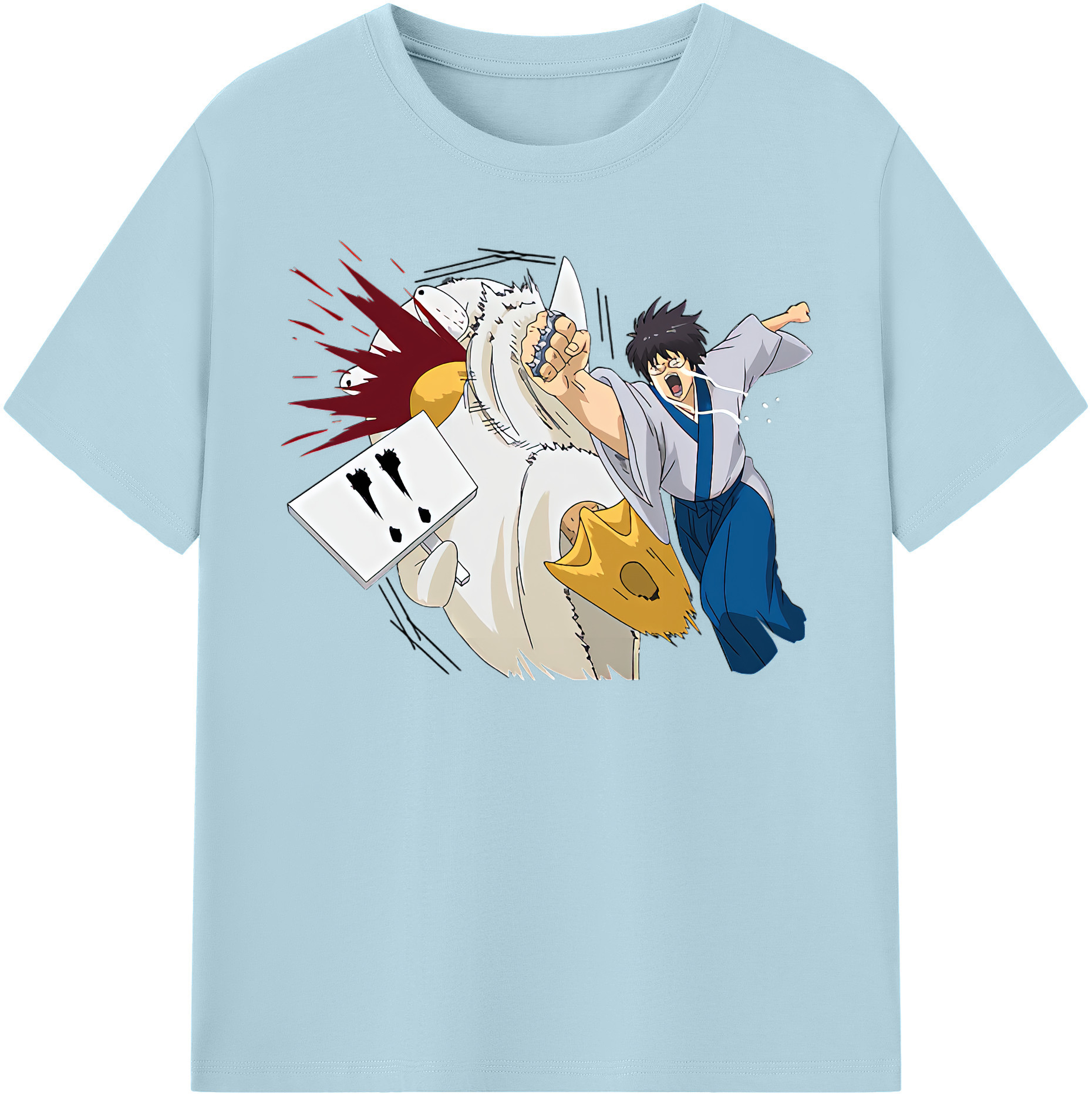 （画像用） ぎんたま 坂田銀時（さかたぎんとき） 神楽 志村新八（しむら しんぱち） GINTAMA Sakata Gintoki Kagura Shimura Shinpachi 綿100％半袖Tシャツ（フロントプリント）